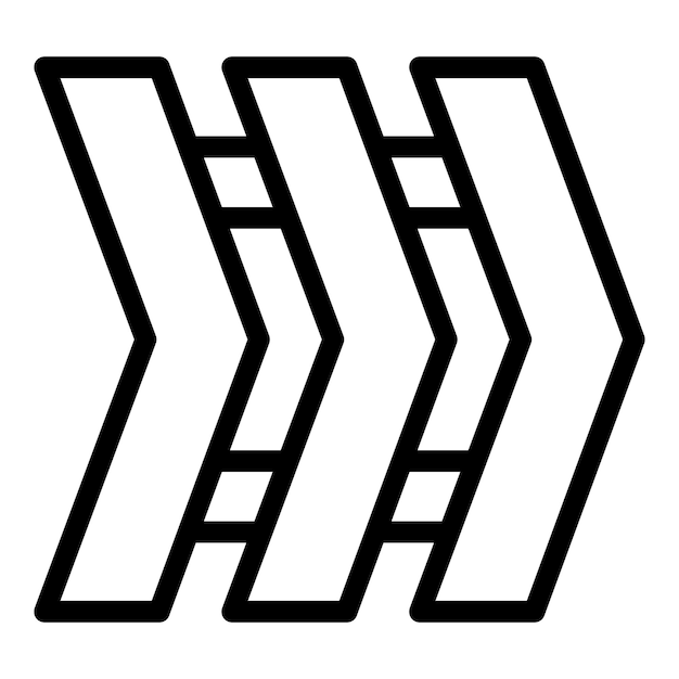 Vector de contorno del icono de la dirección de la flecha Pin de juguete
