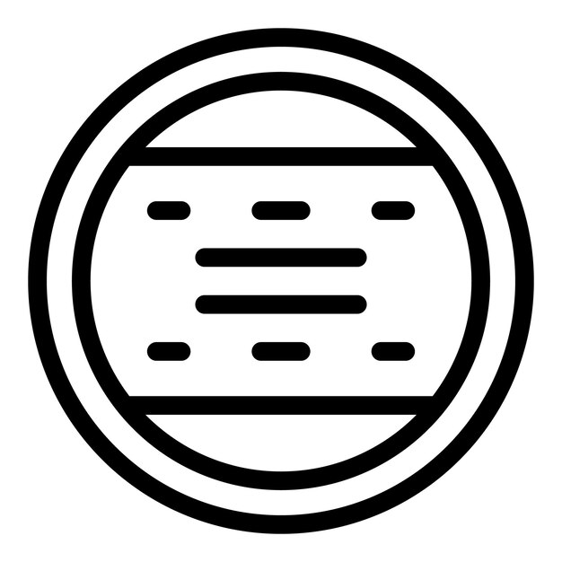 Vector de contorno del icono del dispositivo de detector de humo Alarma de incendio Control del hogar
