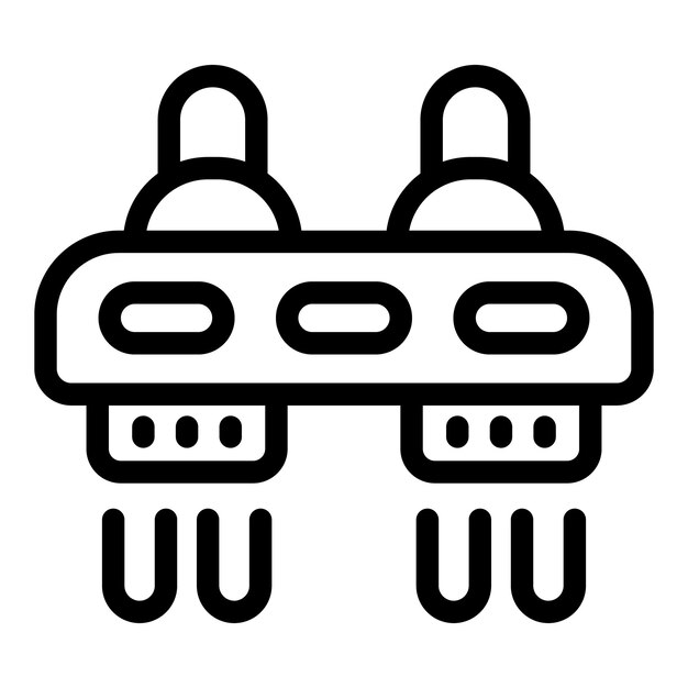 Vector de contorno del icono del dispositivo de la placa de vuelo Máquina de jetpack de aire