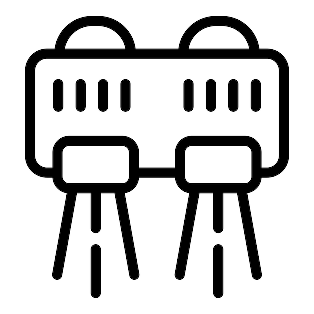 Vector de contorno del icono del dispositivo de propulsión hidroeléctrica Equipo de deportes acuáticos