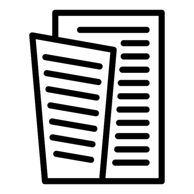 Vector de contorno de icono de edificio de punto de referencia Torre de la ciudad