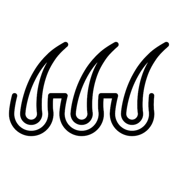 Vector de contorno del icono para eliminar el vello de la piel Cera de vela Aroma de depilación