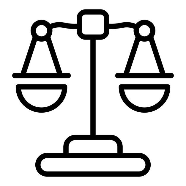 Vector de contorno de icono de escalas comerciales Mostrar sala Personas del evento