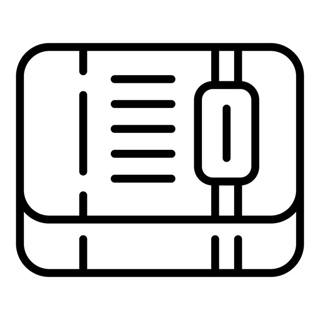 Vector de contorno de icono de etiqueta de museo Entrada de cine Admitir entrada