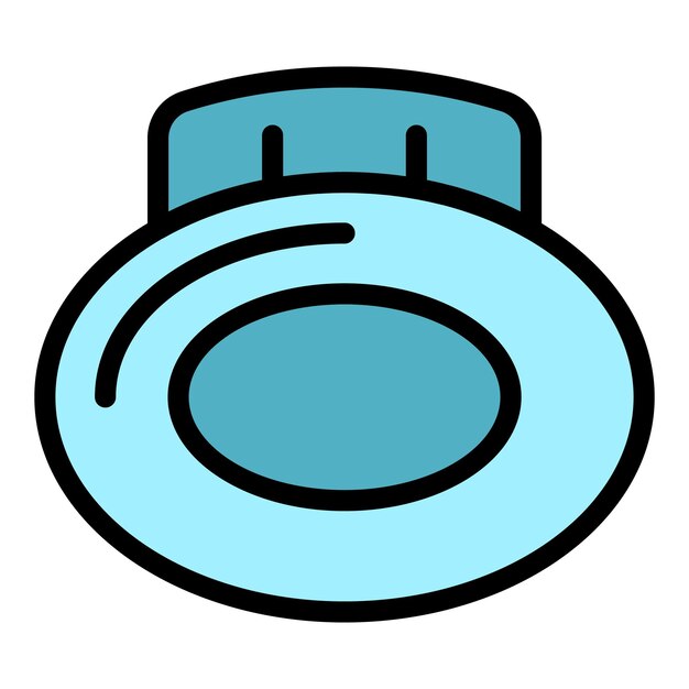 Vector de contorno del icono del expansor de la alfombra Seguidor deportivo Actividad del entrenador Color plano