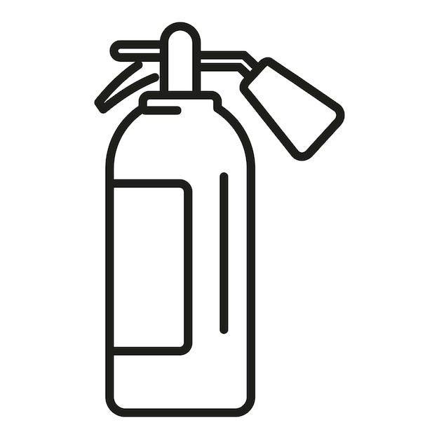 Vector de contorno del icono del extintor de incendios Puerta de alarma Trabajo del plan