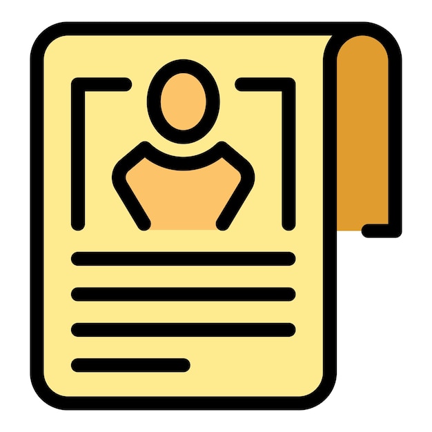 Vector de contorno del icono del formulario de propiedad Formulario de crédito Color plano del dinero del préstamo