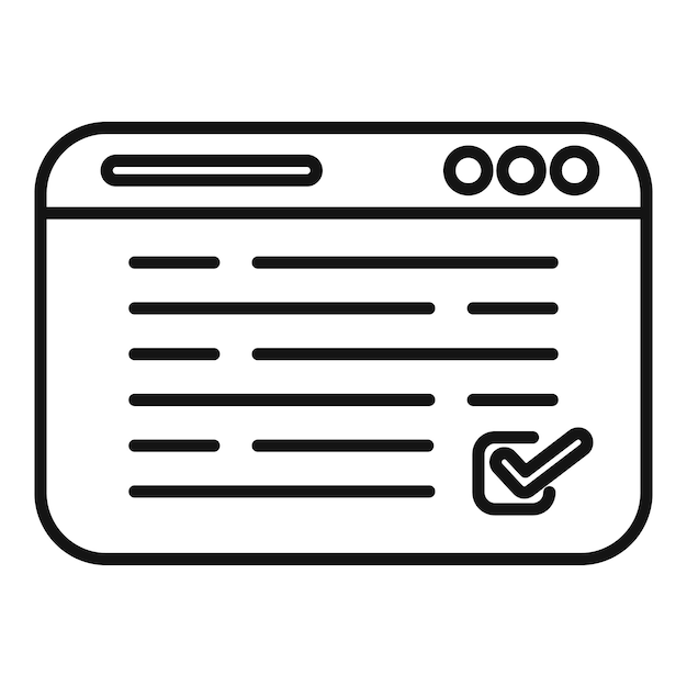 Vector de contorno del icono de inicio de sesión del dispositivo en línea Registro de nuevo miembro