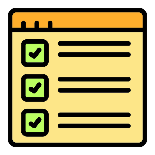 Vector de contorno del icono de inicio de sesión de la página web Registro de formulario Acceso al ordenador color plano