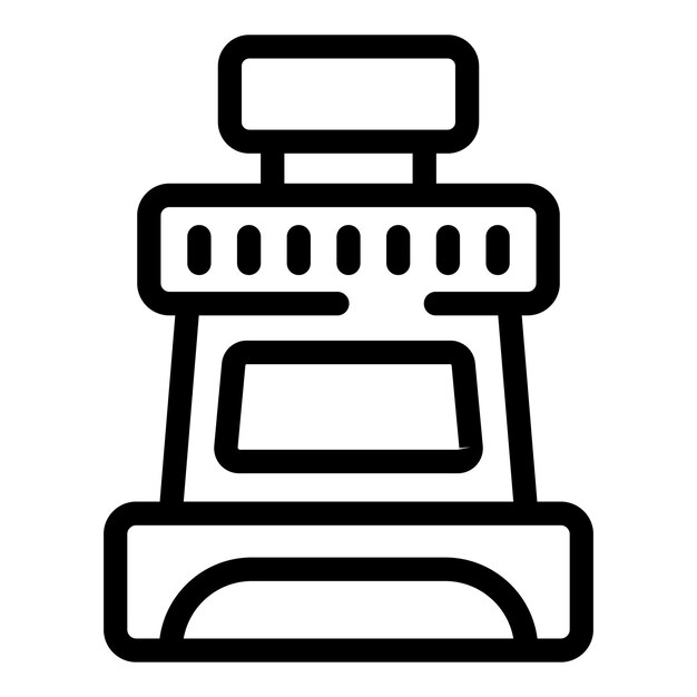 Vector de contorno del icono del instrumento dental Terapia oral