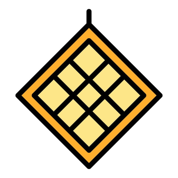 Vector vector de contorno de icono de jakarta monas de la ciudad de indonesia ondel color plano