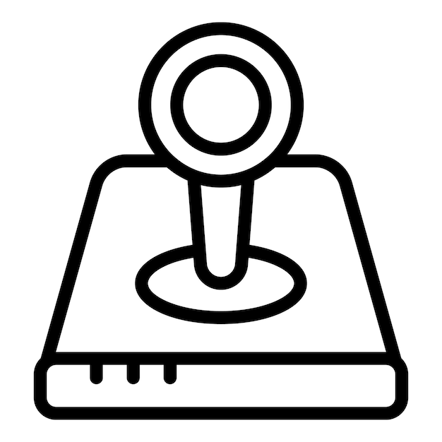 Vector de contorno de icono de joystick Juego en línea Consola de jugador