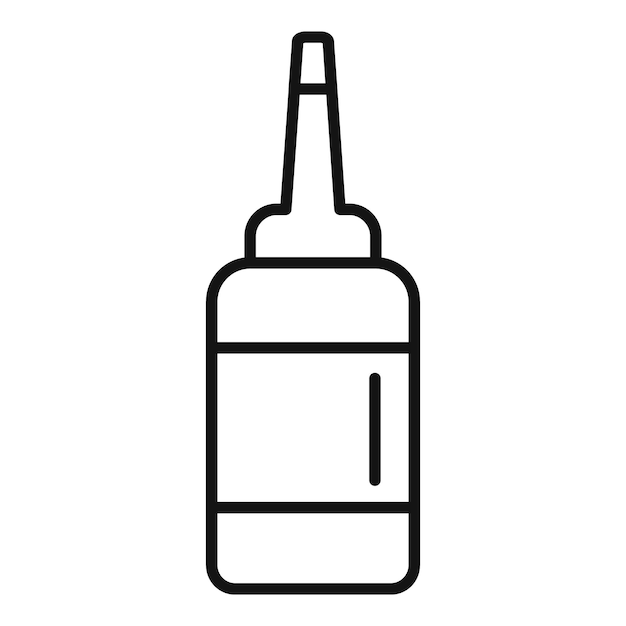 Vector de contorno del icono del kit de pintura de daño Señora de la cuenca de tendencia
