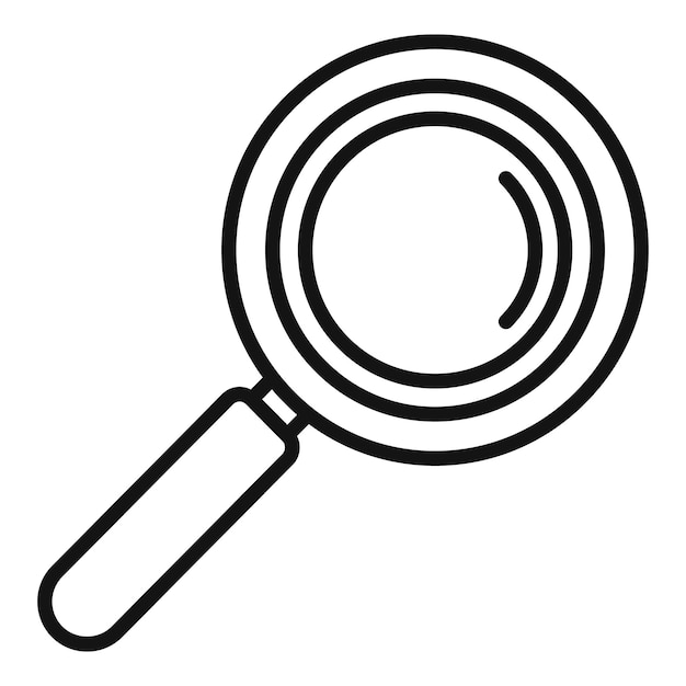 Vector de contorno de icono de lupa Interfaz de computadora Diálogo genial