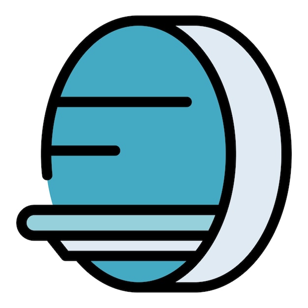 Vector de contorno del icono de la máquina de resonancia magnética Escáner médico de color plano
