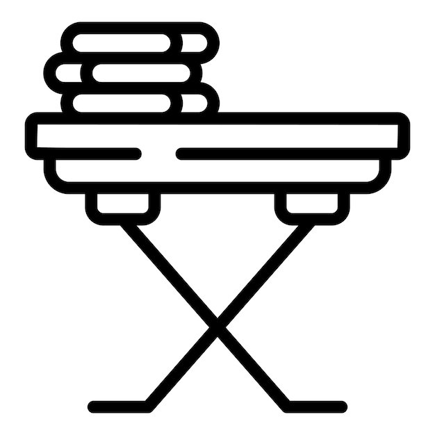 Vector de contorno del icono de la máquina de tablero de hierro Tela limpia Casa eléctrica