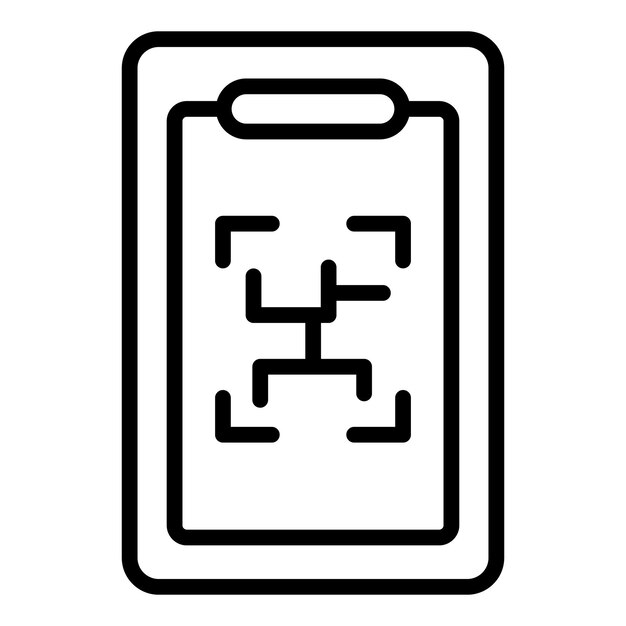 Vector de contorno de icono de museo de teléfono en línea Pasar billete Historia antigua
