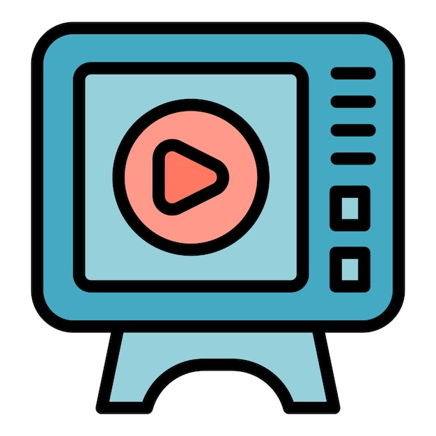 Vector de contorno de icono de opinión clave de la red de redes sociales Estrategia de color plano
