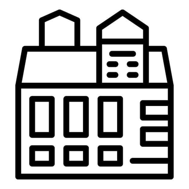 Vector de contorno del icono del paisaje urbano de Bruselas Arquitectura urbana belga