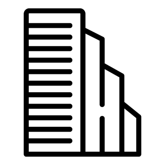 Vector de contorno del icono del paisaje urbano de Oslo País nórdico