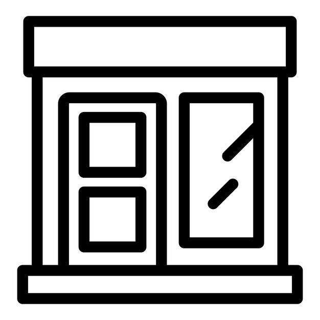Vector de contorno del icono de la panadería Tienda del centro de comestibles