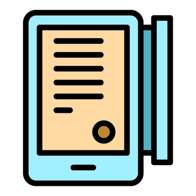 Vector de contorno del icono de la pantalla táctil de la tableta Caja registradora El color de la máquina es plano