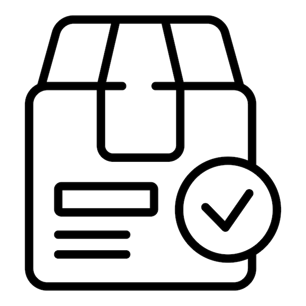 Vector de contorno del icono de la parcela Gestión digital Producto de control