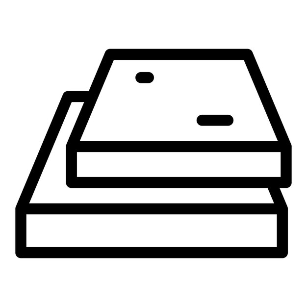 Vector de contorno del icono de la pared de yeso de cemento de la casa Construcción de muros
