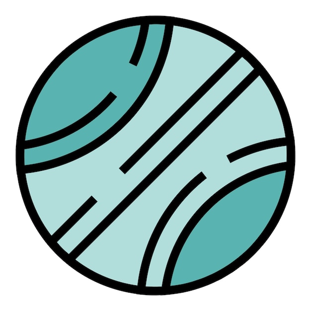 Vector de contorno del icono de la pelota de baloncesto Interior deportivo Color plano de la tienda de la tienda