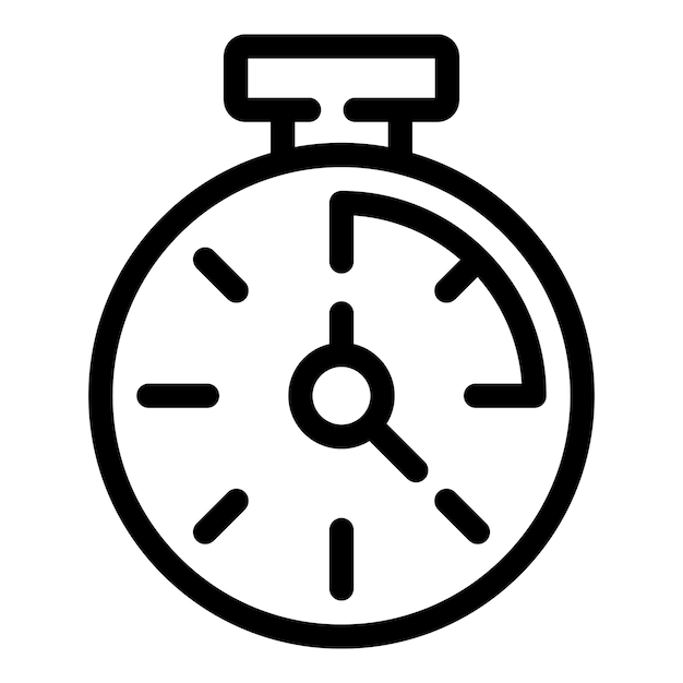 Vector de contorno del icono de la pista de hielo Tiempo de patinaje