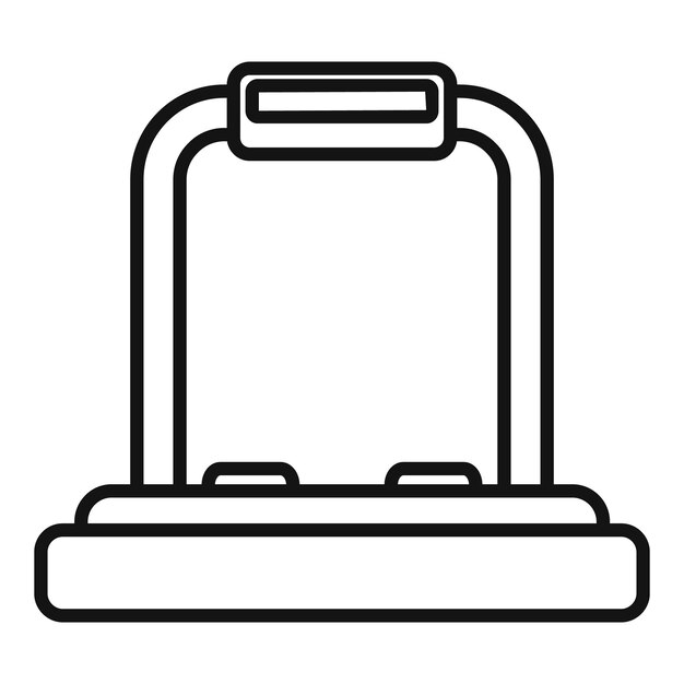 Vector de contorno del icono de la plataforma Vr Proyección virtual digital