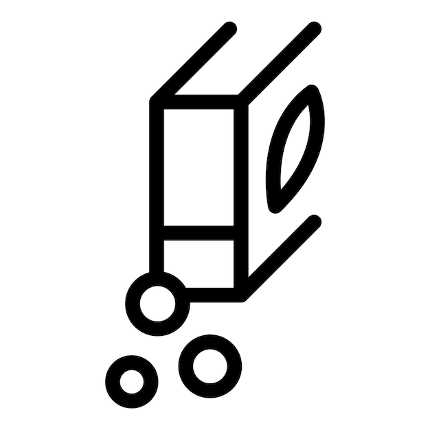 Vector de contorno de icono de polvo de alimentos Carne vegana frijol de soja