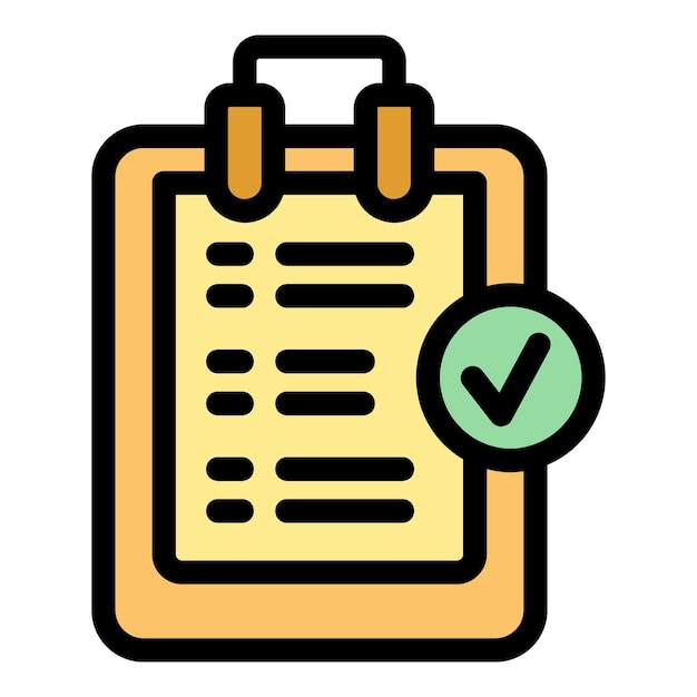 Vector de contorno del icono del portapapeles del gerente Liderazgo de la oficina El color del trabajo de éxito es plano
