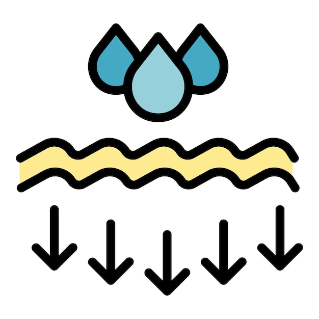 Vector de contorno del icono de la proteína de la edad Colágeno de la piel El color de las células del cabello es plano