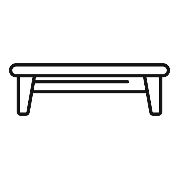 Vector de contorno del icono del proyecto de espacio de banco Patio de espacio