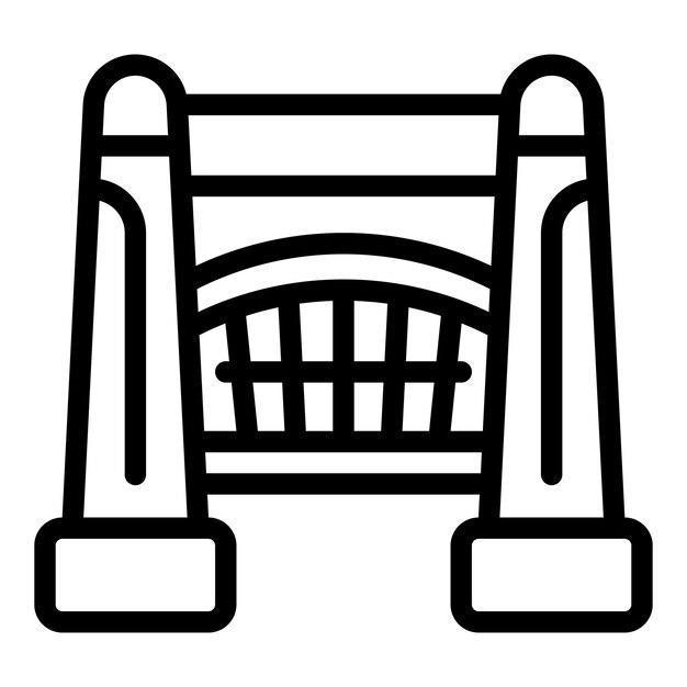 Vector de contorno del icono del puente de la ciudad de Europa Ciudad de Lisboa