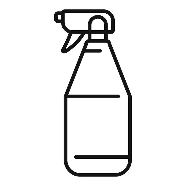 Vector de contorno del icono del pulverizador de bruma Niebla de botella de agua