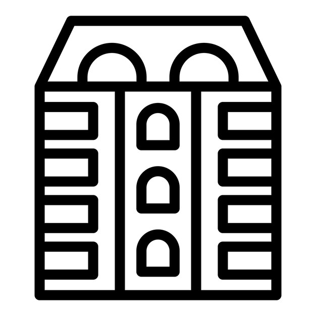 Vector de contorno del icono del punto de referencia cultural de San Petersburgo Edificio del palacio real