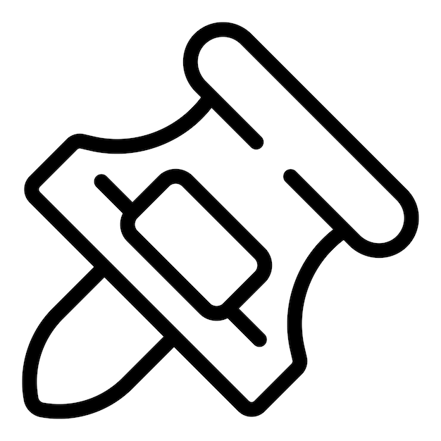 Vector de contorno del icono de la puntuación de pulgar Remembranza de pulsar
