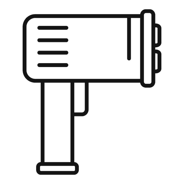 Vector de contorno del icono del radar de velocidad de la cámara de tráfico de la oficina
