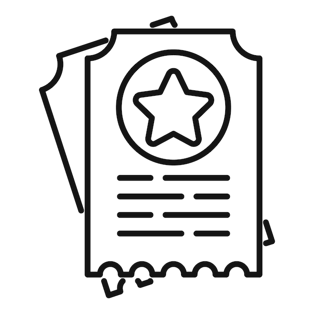 Vector de contorno del icono de la recompensa de la promoción Código en línea