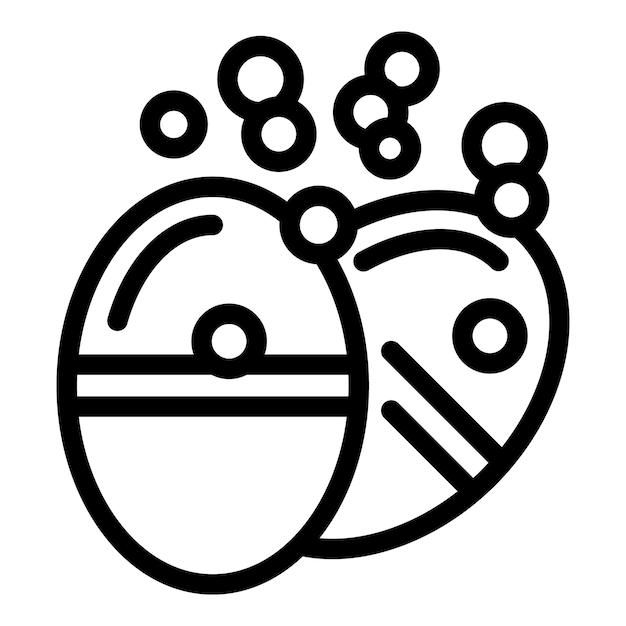 Vector de contorno de icono de remedio aspirante médico Cuidado de la salud Medicamento de burbujeo de vidrio