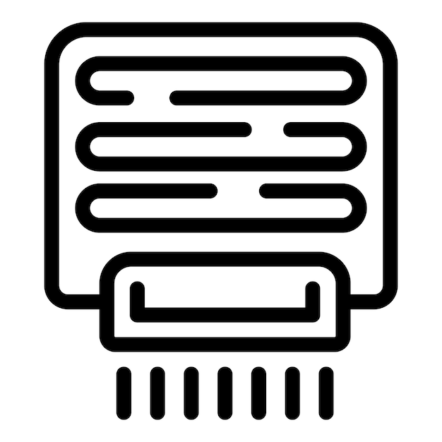 Vector de contorno del icono del secador de manos comercial Caja de aire automática de pared pública