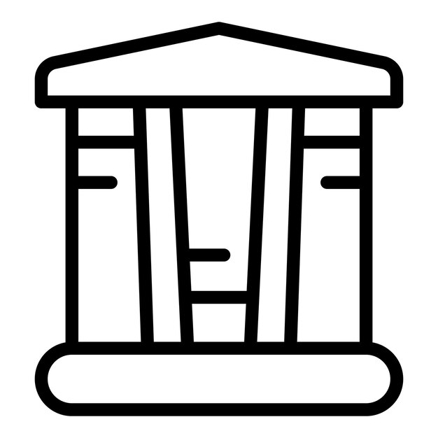 Vector de contorno de icono de seguridad bancaria Crimen de hacker Fraude de datos