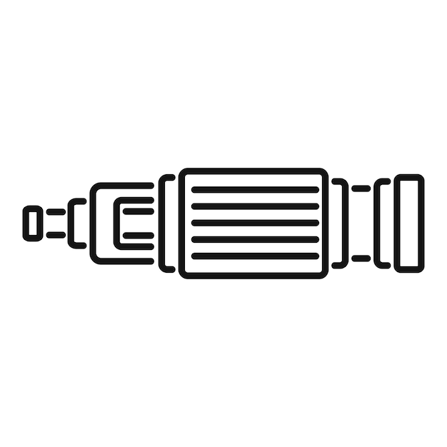 Vector de contorno del icono del sistema de bomba Motor Motor Compresor de válvula