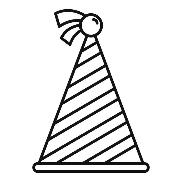 Vector de contorno de icono de sombrero de niño de fiesta Celebrar aniversario