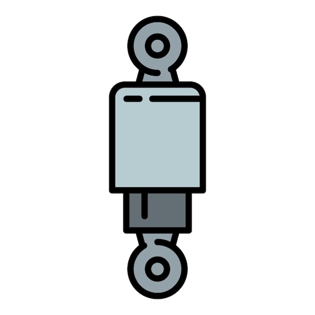 Vector de contorno del icono de suspensión trasera del coche Servicio de coche Engranaje del sistema