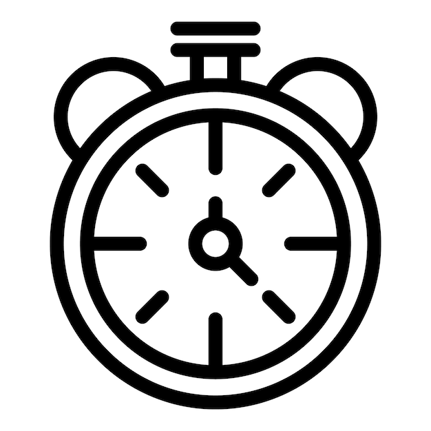 Vector de contorno del icono del temporizador de luz nocturna Comodidad interior