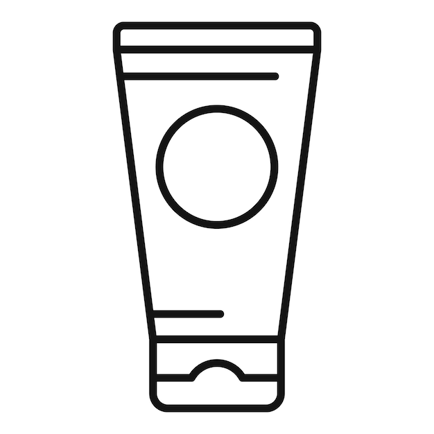 Vector de contorno del icono del tubo de crema para manos Tratamiento de moda