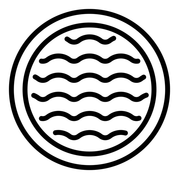 Vector de contorno del icono de la ventana de la piscina Hidroterapia Baño de espalda